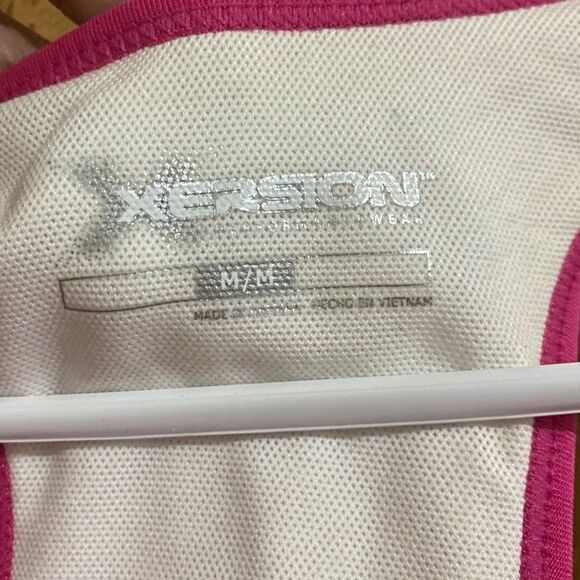 XERSION WOMEN’s PINK & WHITE ACTIVEWEAR/WORKOUT/ATHLETIC TANK TOP Sz-S - Picture 4 of 5